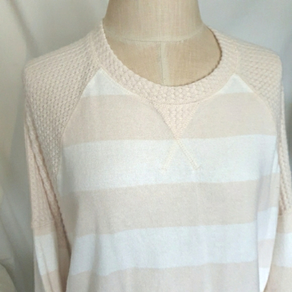 Billabong Women's Head Start Long Sleeve Top Antique White & Waffle Slv  Sz Sm - Picture 3 of 11